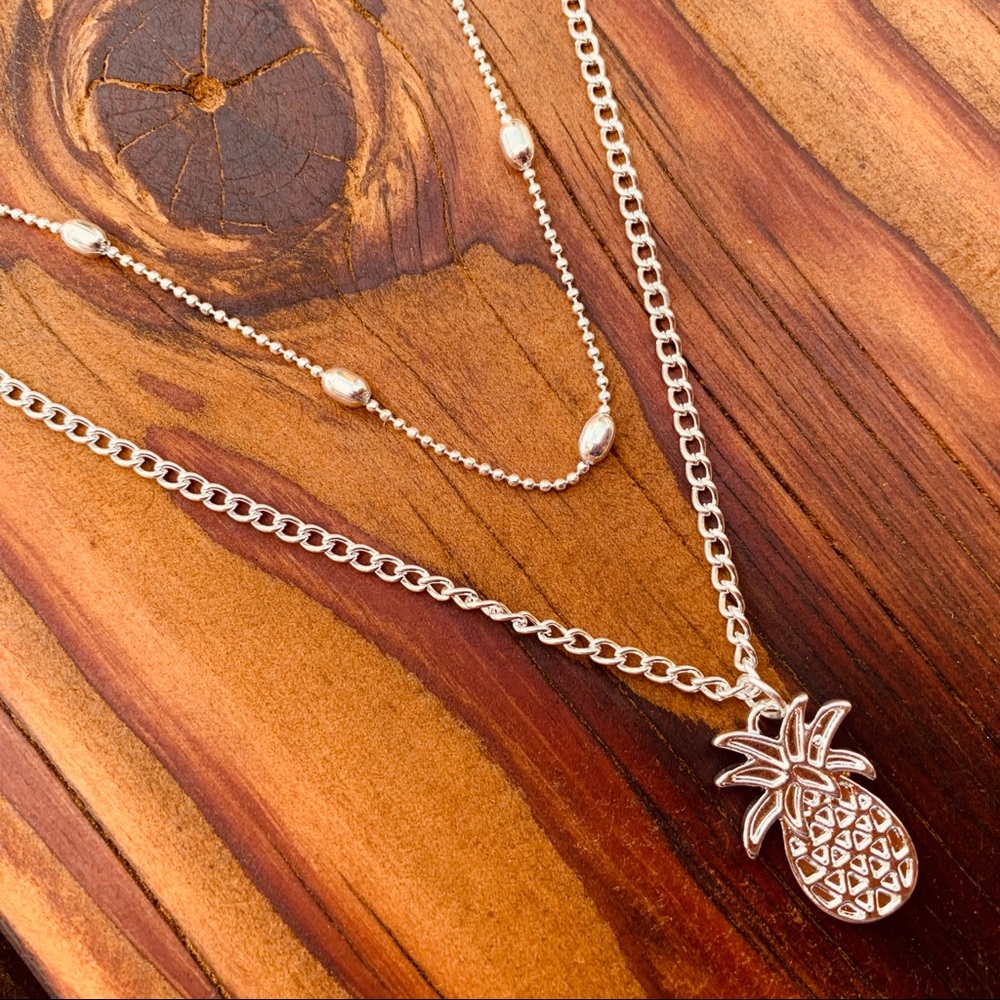 Pineapple ♡ Layered Choker Necklace GIFT - Picture 5 of 10